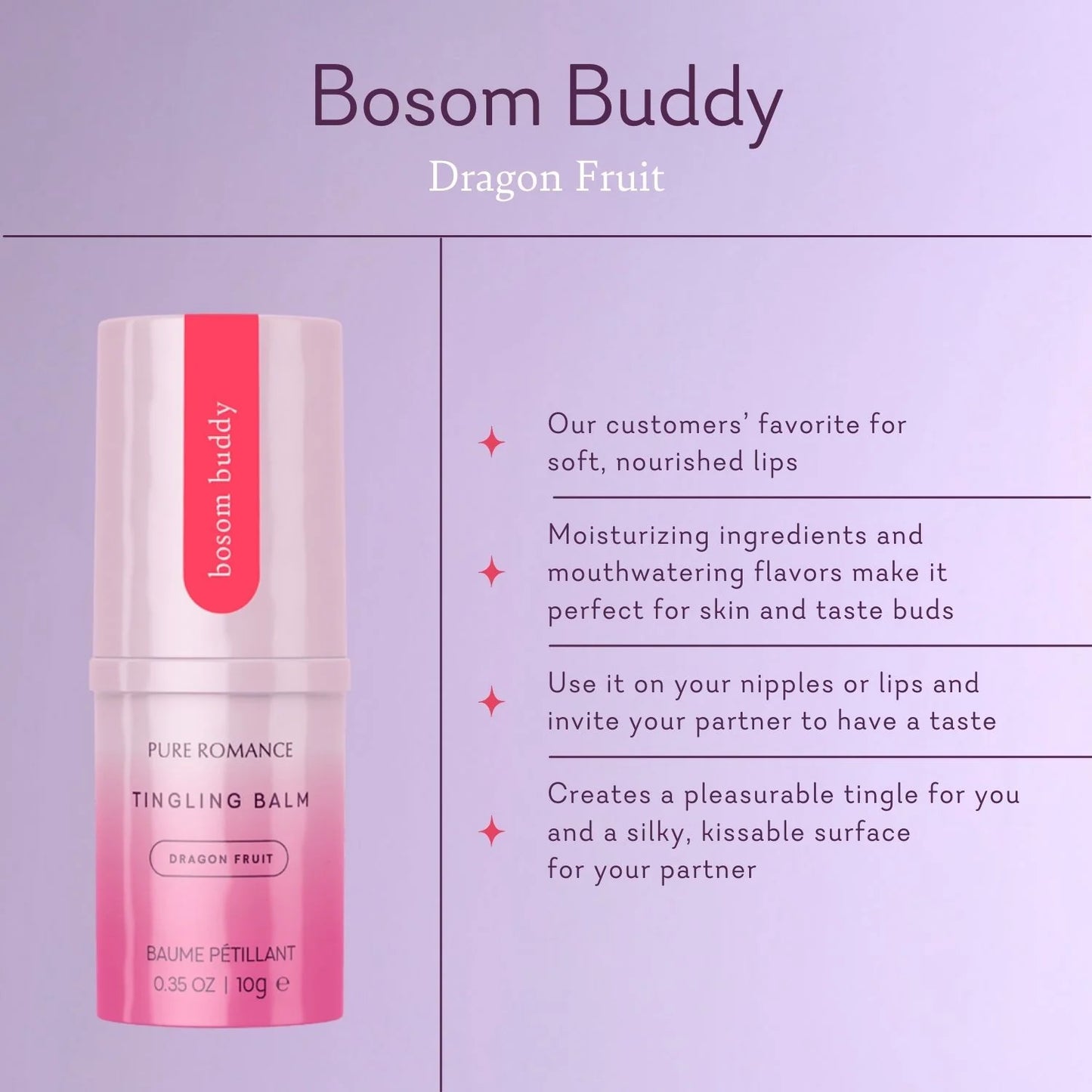 Bosom Buddy - Tingling Balm - Dragon Fruit