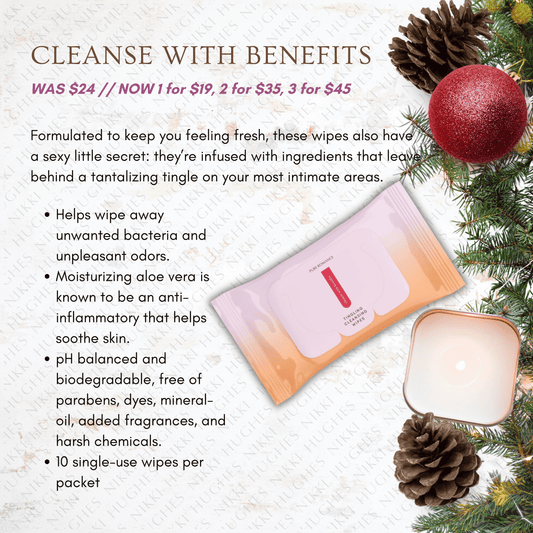 FLASH SALE - Cleanse With Benefits - Tingling Cleansing Wipes