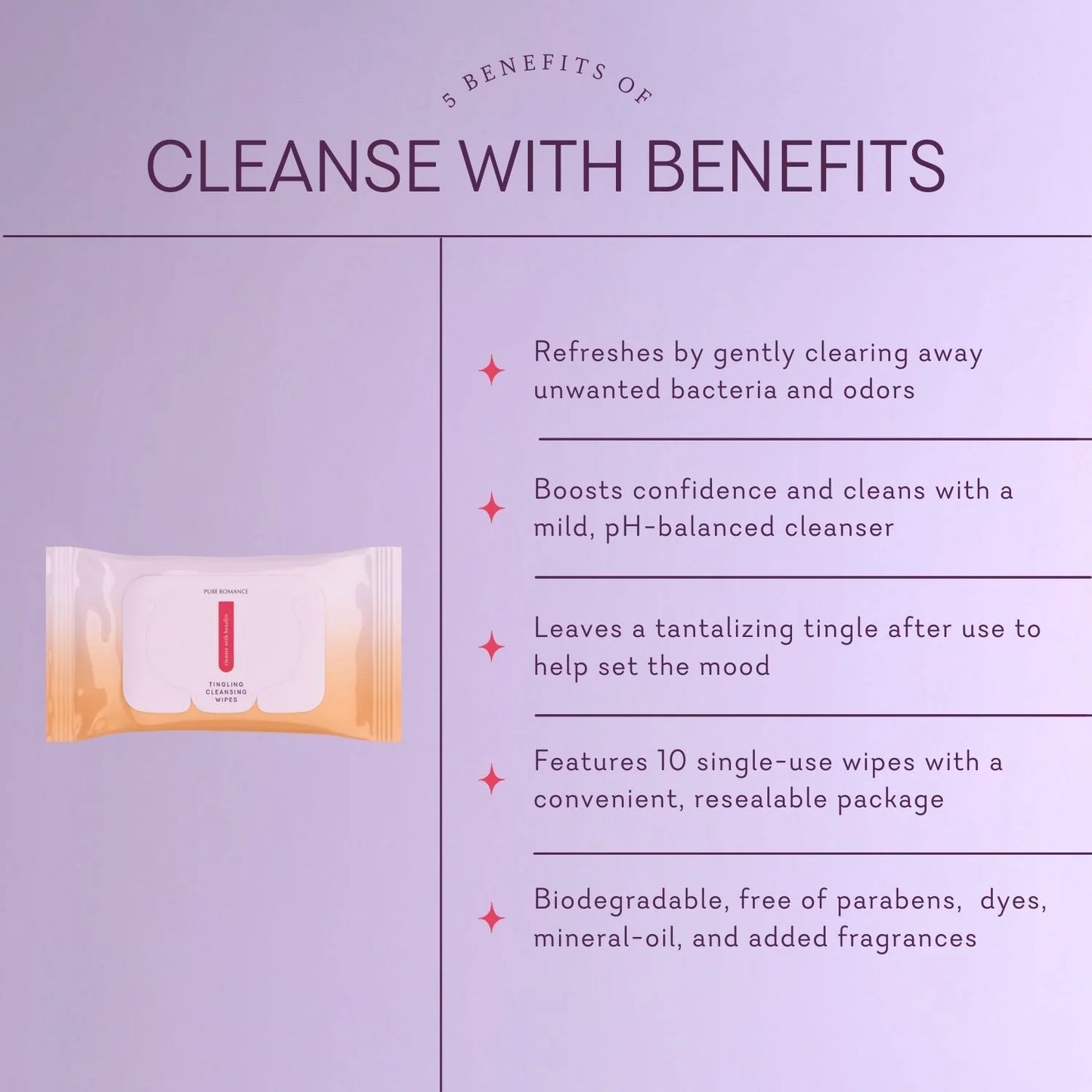 Cleanse With Benefits - Tingling Cleansing Wipes