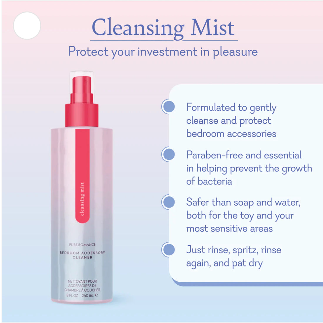 Cleansing Mist - Bedroom Accessory Cleaner