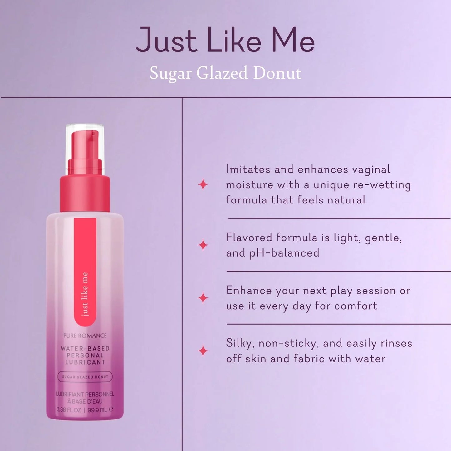 Just Like Me - Water-Based Lubricant - Sugar Glazed Donut