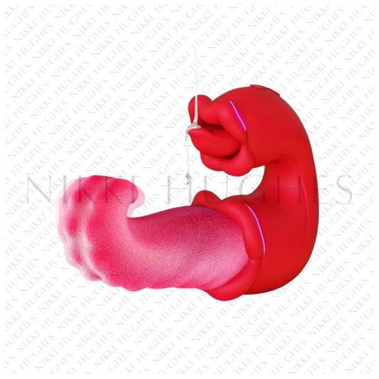 Wet Smooches Silicone Mouth Licking Flicking Tongue Vibrator