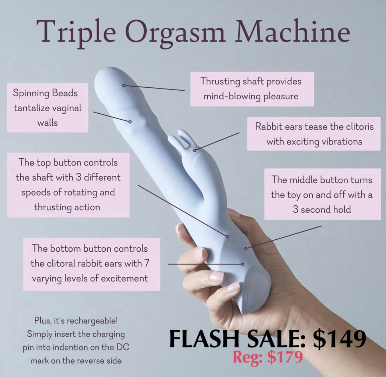 FLASH SALE - Triple-O Machine (Triple Vibrator)