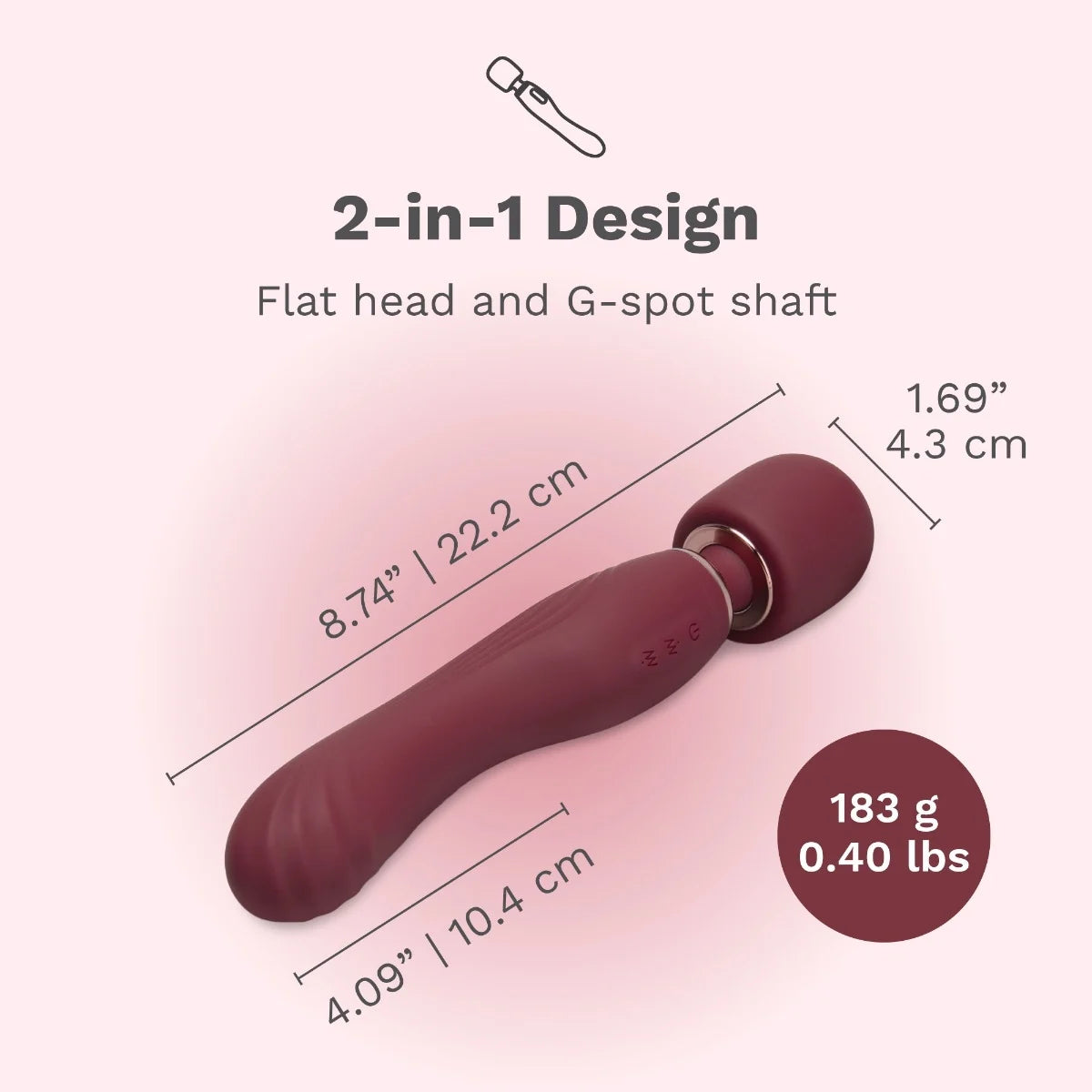 Le Wand Flat Top Fusion G Double-Ended Petite Wand Vibrator