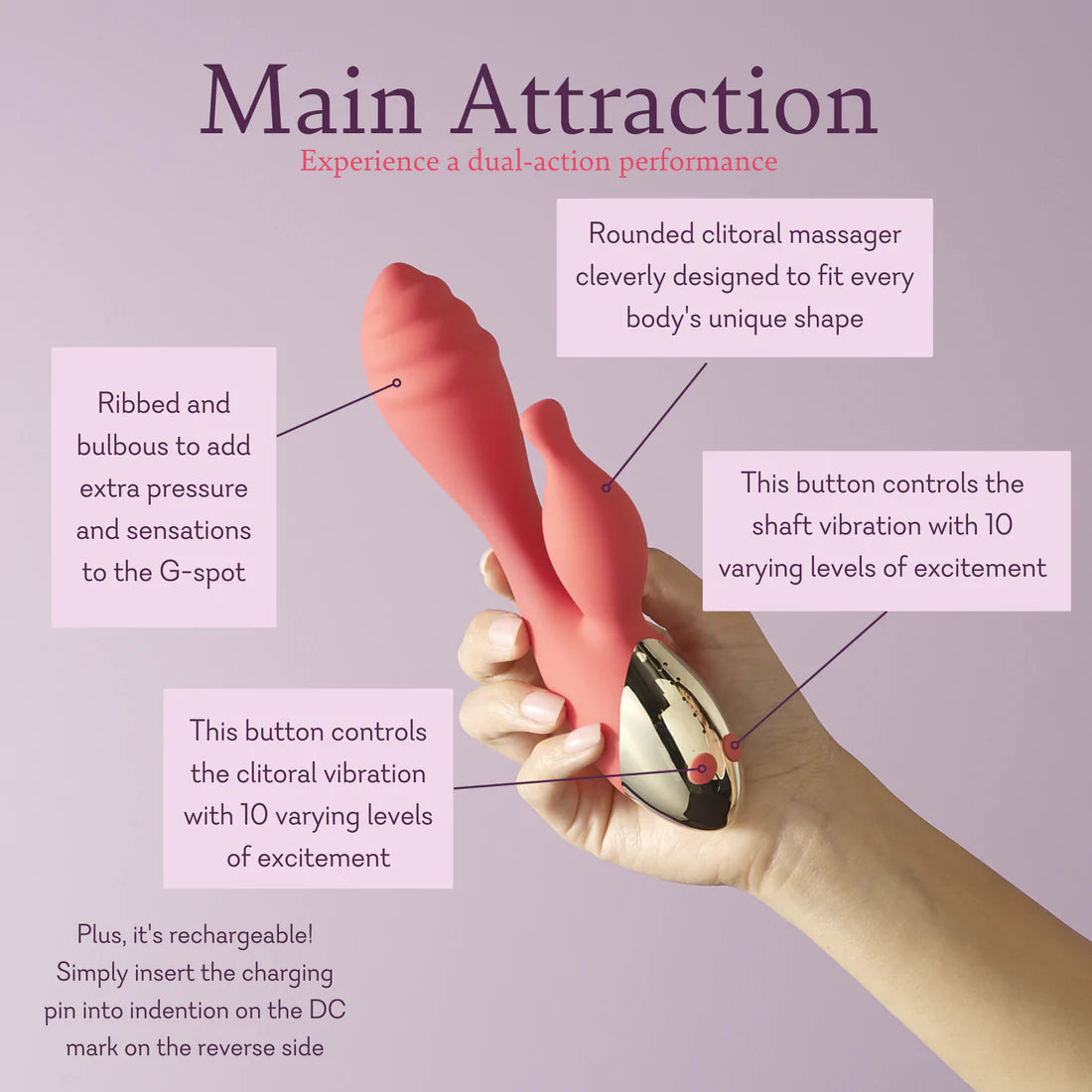 Main Attraction Dual Action Vibrator