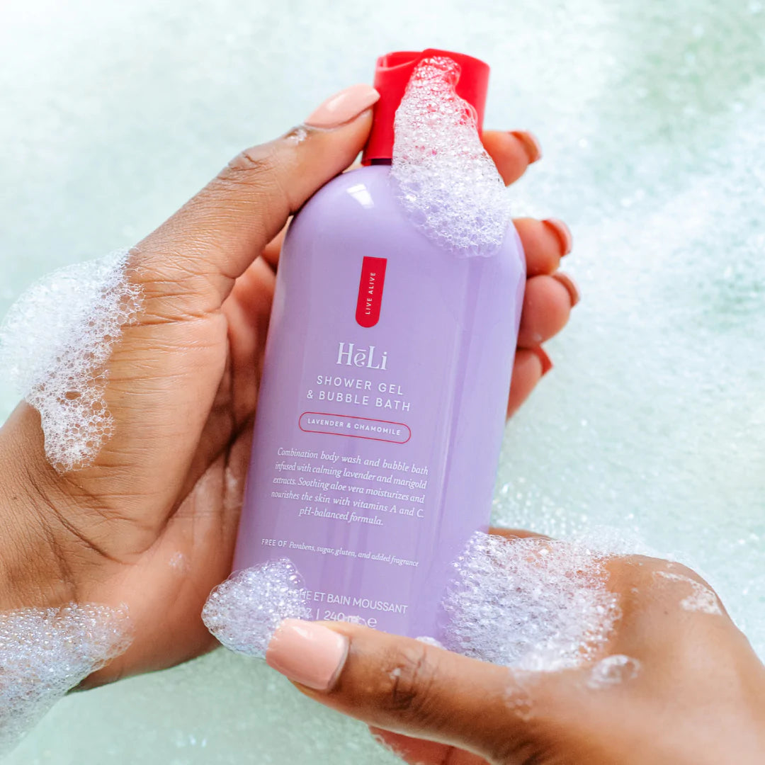 HēLi Lavender and Chamomile - Skinny Dip - Shower Gel & Bubble Bath
